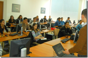 Svetlin Nakov teaching students at TelerikAcademy