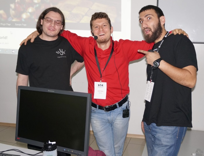 Svetlin-Nakov-Mario-Peshev-Vasil-Kolev-at-WordCamp-2013-Sofia-Oct-2013